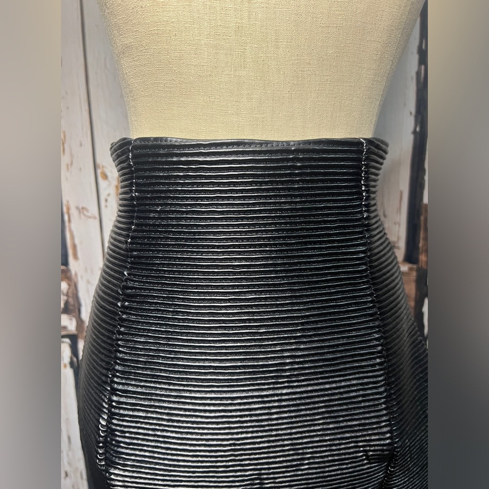 AKIRA Black and Silver Pencil Skirt - Picture 3 of 8